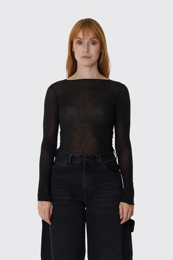 collezione N_Ø1 Scollo Barca Misto Cashmere 7525 13 Nero