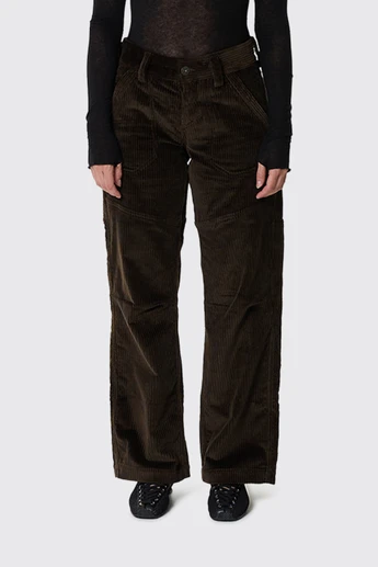 Vaquera Women Corduroy Pants Woven VAQ12P004 Brown 1