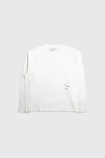 THE SAVAGE REPORT Logo Bar T-Shirt TSR-FW26LBSS10 Off White