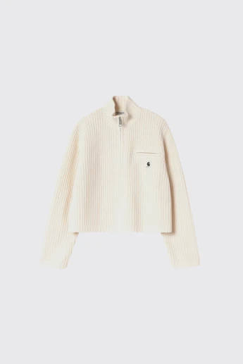 Carhartt WIP W Detroit Half Zip Sweater I037036 05 XX Natural