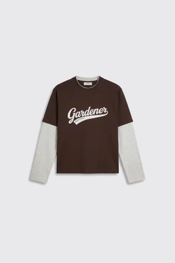 Bram's Fruit Double Layer T-shirt FW26-2088 Brown