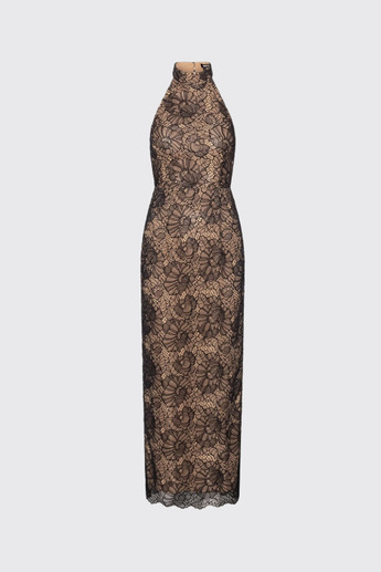 ROTATE LACE HALTERNECK DRESS 116266100 Black