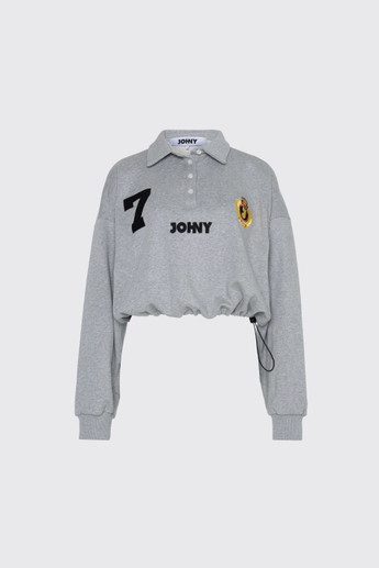 JOHNY MELLIE LS CROP MELLIE LS CROP Grey