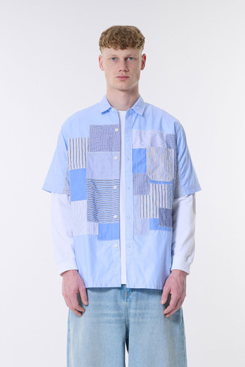 Junya Watanabe MAN Men's Shirt  SAX X SAX MIX