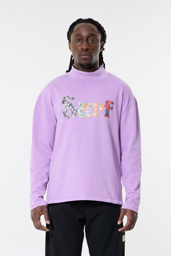 ERL Unisex Surf Patch Longsleeve T-Shirt Purple 1