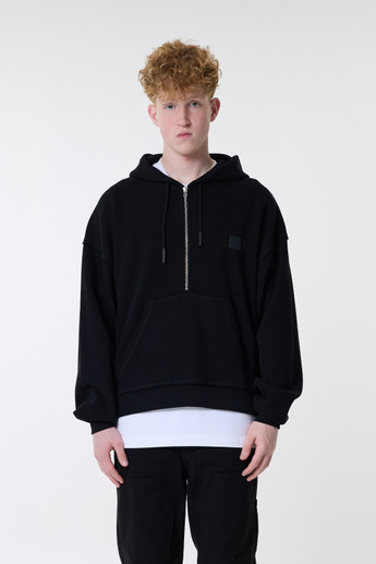 NASA Half Zip Hoodie Black