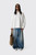 AMI Paris Paris Overshirt with Knitted de Coeur UJK897.DE0126 Blanc Creme