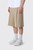 AMI Paris Paris Low Waist Wide Bermuda HSO827.WV0197 Beige Taupe/Blanc Creme
