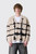 Wild Animals Hand Knitted Cardigan Windowpane Black