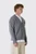 AMI Paris Paris Quota V Neck Cardigan  UKC367.018 A273 Gris Cendre Chine/Noir