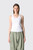 GANNI Compact Pointelle Rib Jersey Tank Top A1040450 151 Bright White