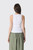 GANNI Compact Pointelle Rib Jersey Tank Top A1040450 151 Bright White