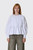GANNI Compact Poplin Gathered Peplum Blouse A1040500 Bright White 151