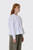 GANNI Compact Poplin Gathered Peplum Blouse A1040500 Bright White 151