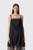 Simone Rocha Mini Square Neck Lace Trim Dress 7493 1009 Black