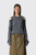 Simone Rocha Relaxed Cashmere Slash V-Neck Jumper W/Bow COMK9E 0667 Grey/Black