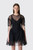 Simone Rocha Mini Puff Sleeve Cord Hip Dress 7511 0069 Black/Black