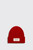 Bram's Fruit Distressed Label Beanie FW26-2147 Red