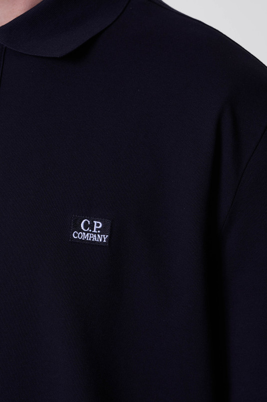 C.P. Company Stretch Piquet Longsleeve Polo Total Eclipse