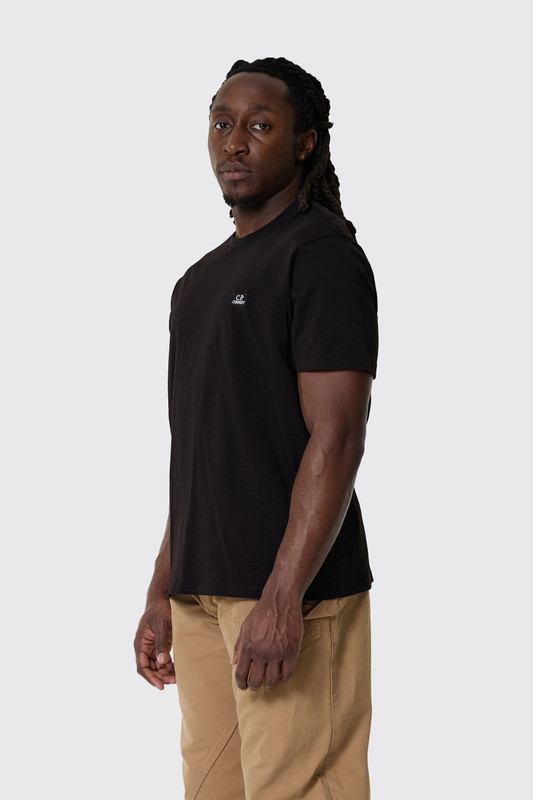 C.P. Company 30/1Jersey Logo Patch T-Shirt Black