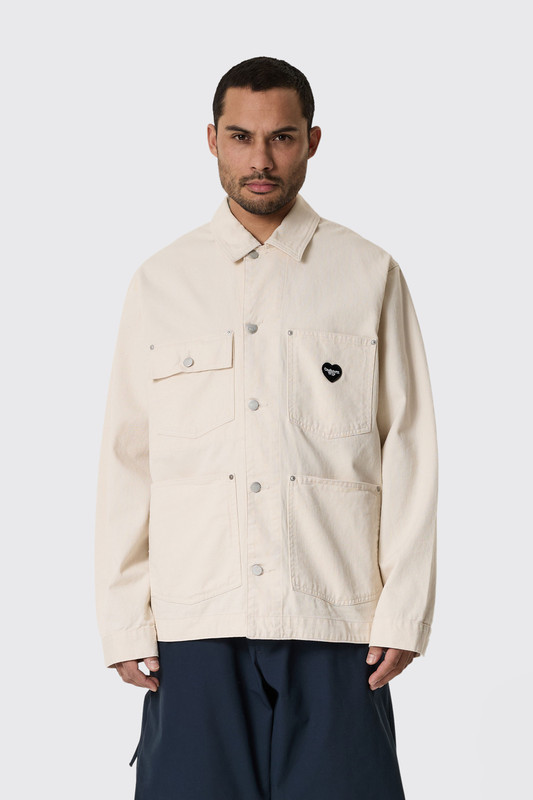 Carhartt WIP Dreww Chore Coat I034823 Natural Rinsed - Calico Club