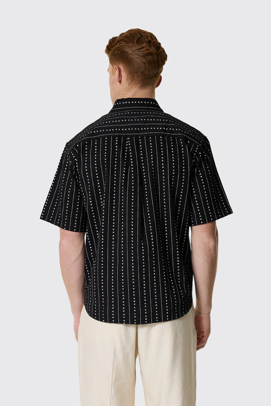Carhartt WIP S/S Drewe Shirt Black/Natural - Calico Club