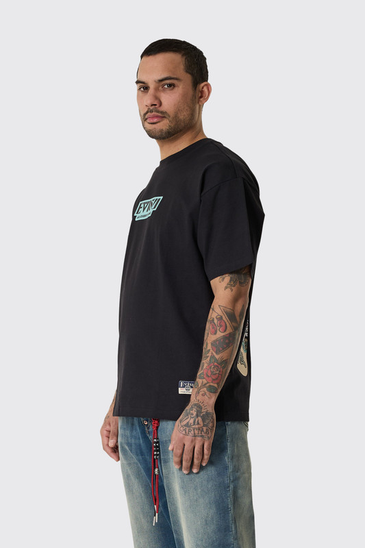 Evisu HT, Totem Daicock Printed SS Tee Black