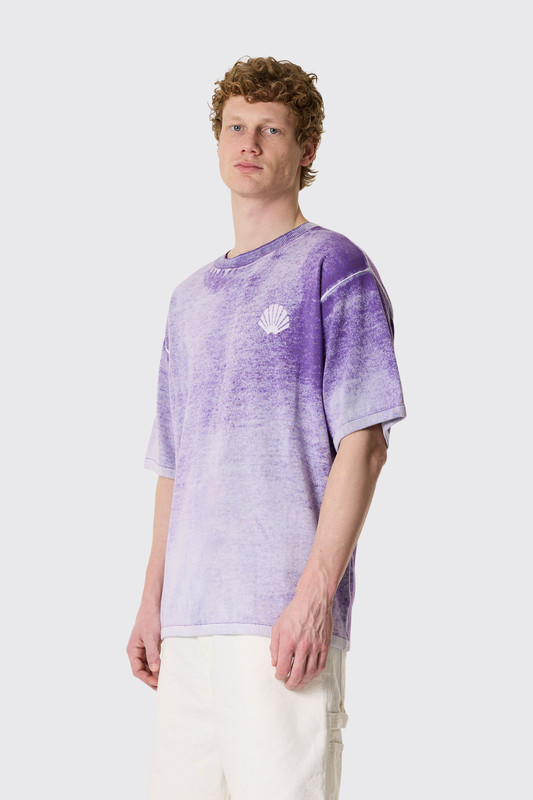 NASA Logo Knit Tee Inside Print Purple