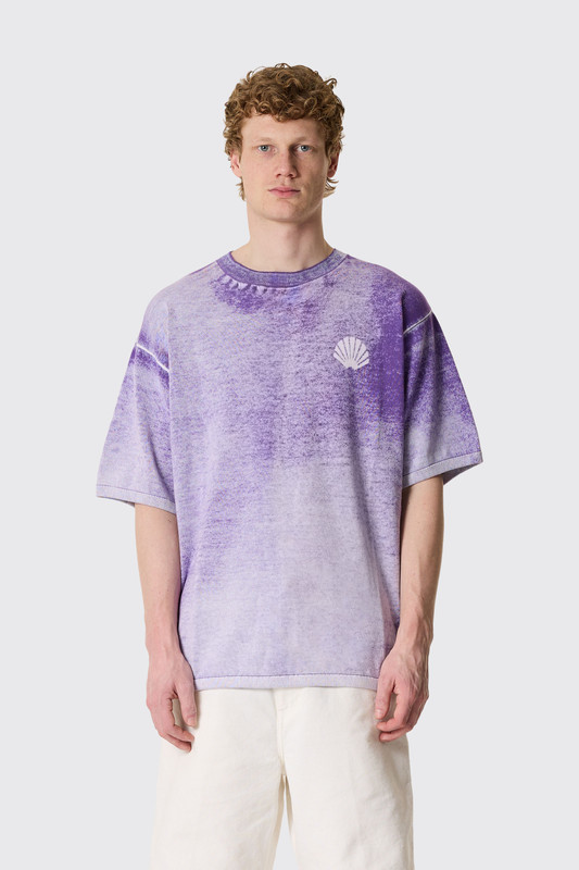 NASA Logo Knit Tee Inside Print Purple