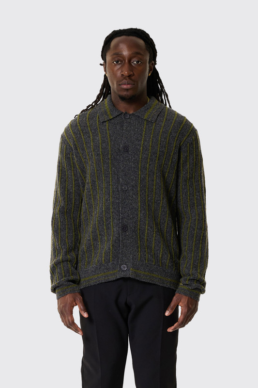 NN.07 Darren Polo Cardigan 6683 Medium Grey Mel.