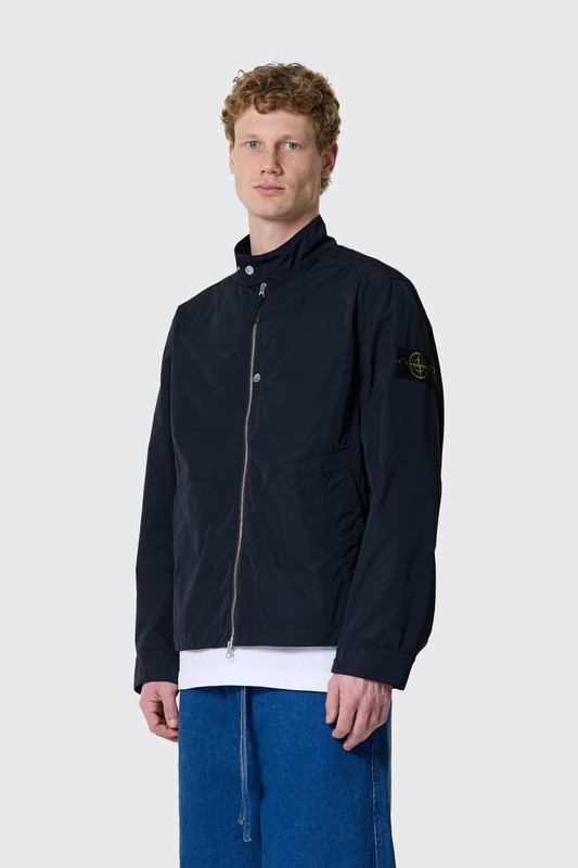 Stone Island S0026 Biker Jacket Navy Blue