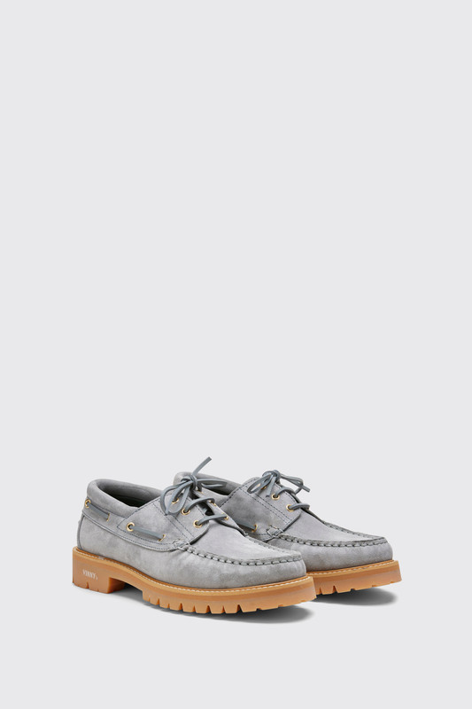Vinny's Aztec Boat Shoe Grey Suede