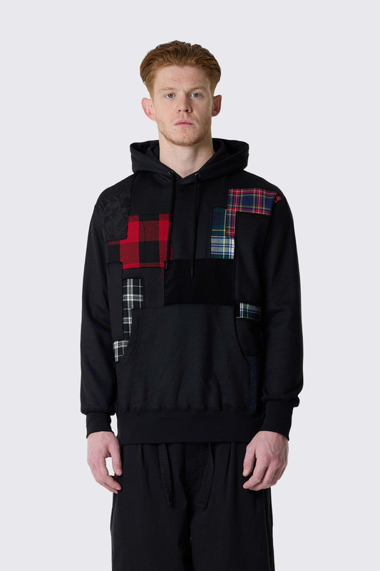 パーカー・フーディ Junya Watanabe JUNYA WATANABE MAN X FLAP SWEATSHIRT Junya Watanabe MAN Patchwork Hoodie Black x Mix - Calico Club