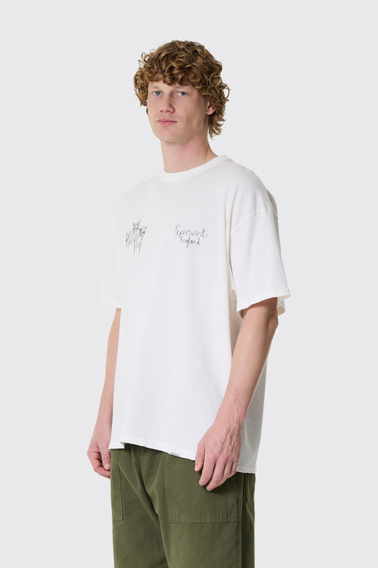 REPRESENT Hand Drawn Thoroughbred Dogs T-Shirt Flat White