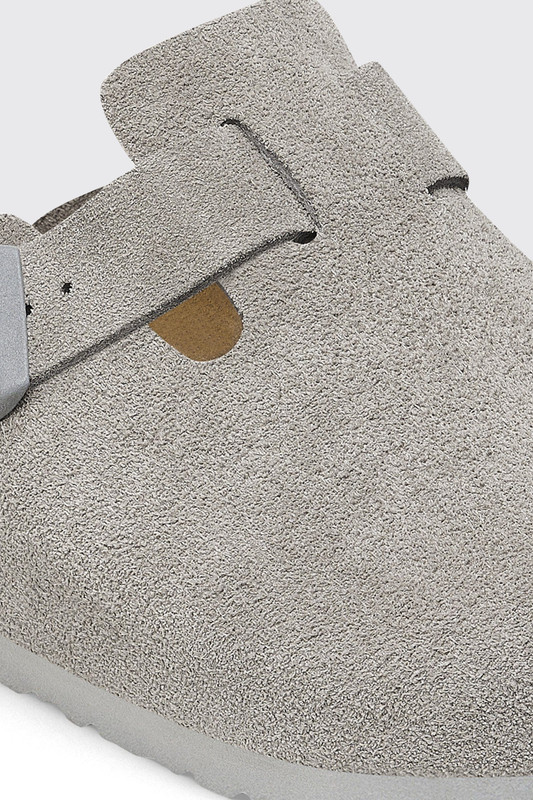 Birkenstock Boston Suede Leather Stone Coin