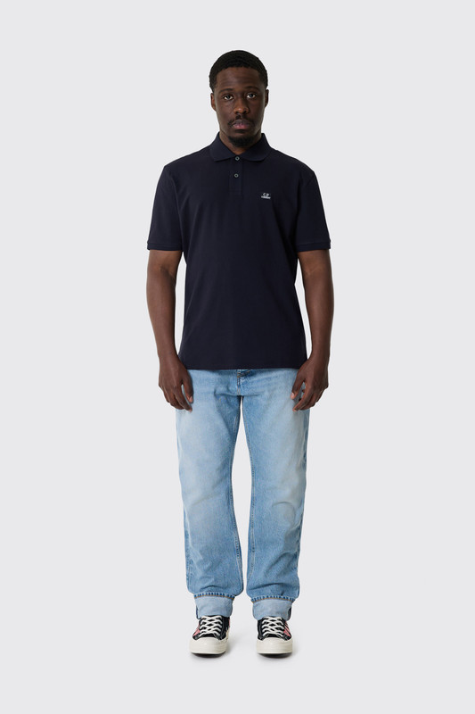 C.P. Company Stretch Piquet Short Sleeve Polo Total Eclipse