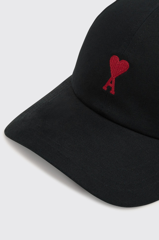 AMI Red ADC Embroidery Cap Noir