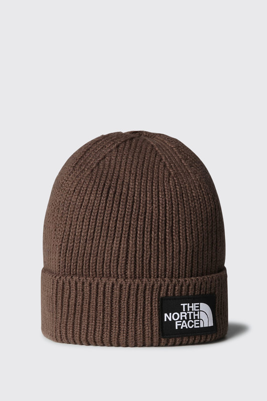 The North Face TNF Logo Box Cuffed Beanie Smokey Brown