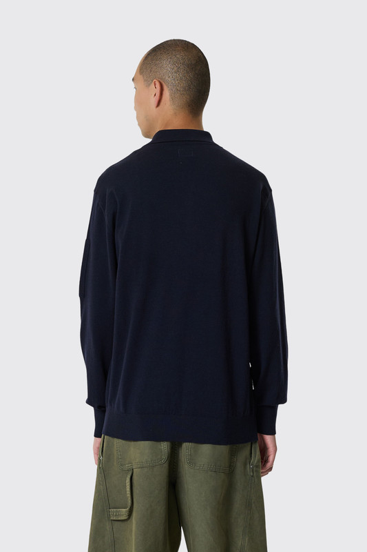 C.P. Company Knitwear Polo Collar Total Eclipse