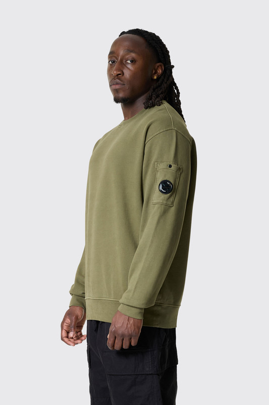 C.P. Company Sweatshirts Crew Neck Brushed Capers