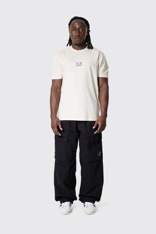 C.P. Company T-Shirts Short Sleeve in Jersey 30/1 Pistachio Shell