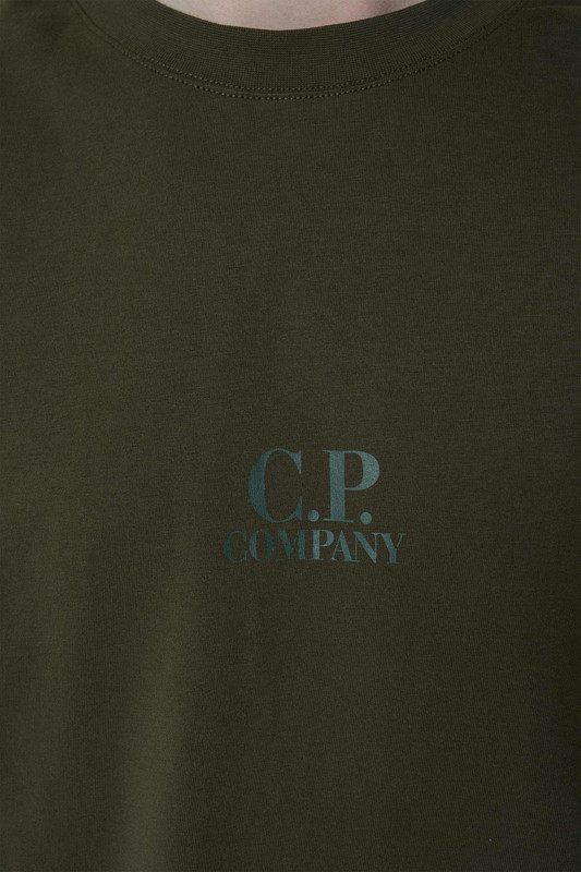 C.P. Company T-Shirts Short Sleeve in Jersey 30/1 Ivy Green 