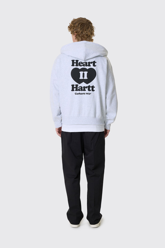 Carhartt WIP Hooded Heart II Hartt Sweat Jacket 482.XX Ash heather