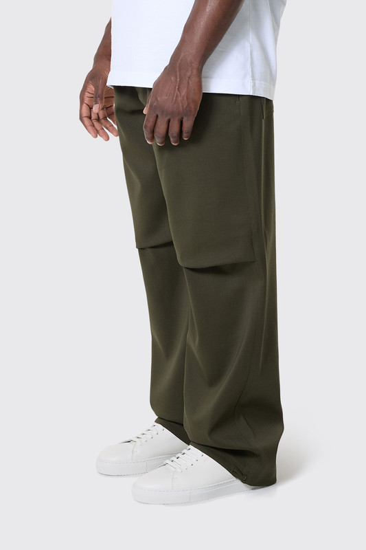 DARKPARK Jordan - Wool Relax Fit Trousers Military Green