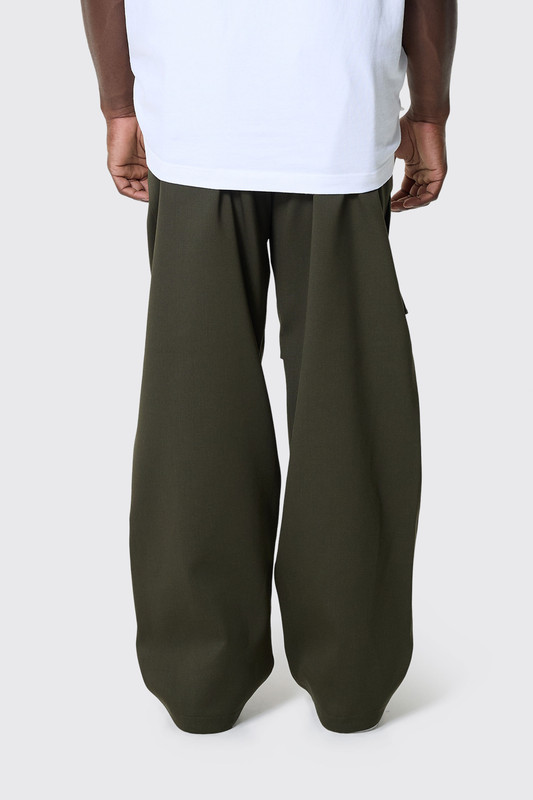 DARKPARK Jordan - Wool Relax Fit Trousers Military Green