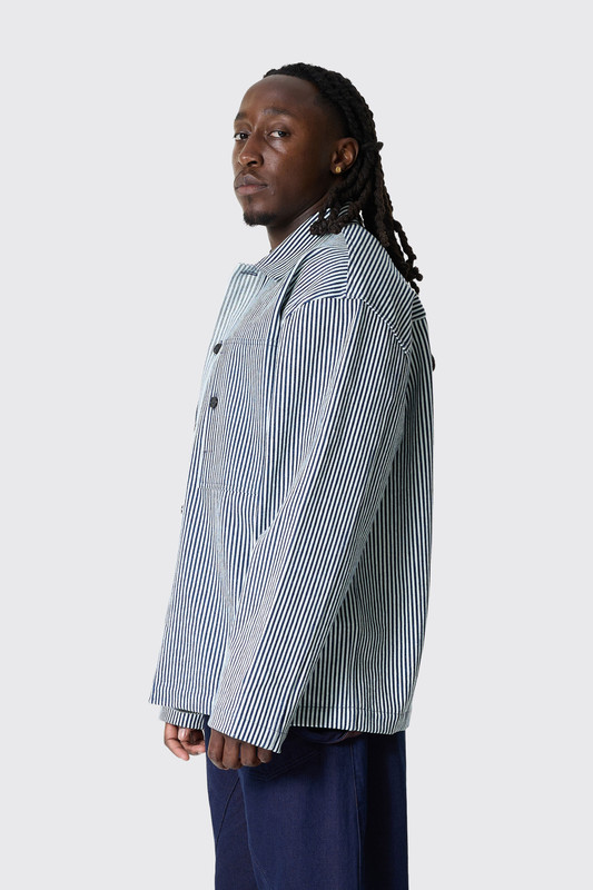 JW Anderson Patch Pocket Overshirt Off White/Navy