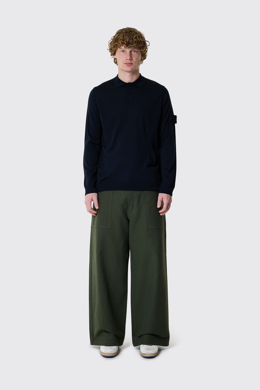 Stone Island 5100076 LS Polo V0020 Navy Blue 