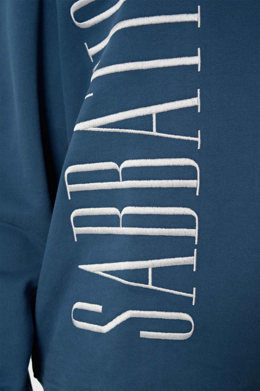 Sabbatical Logo Crewneck Night Blue White