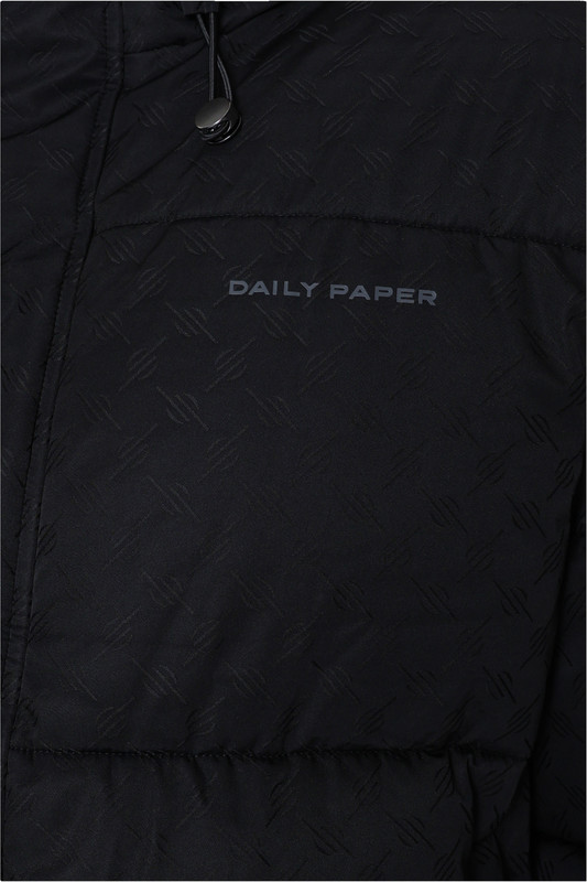 Daily Paper Monogram Puffer Jacket Black