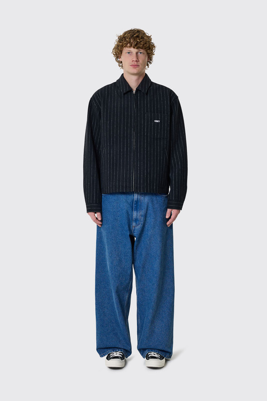 Obey Vernon Zip Jacket NVM Navy multi